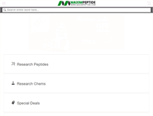 Tablet Screenshot of maximpeptide.com